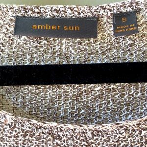Beige and white knit “Amber Sun” top. Size small. Hardly worn.